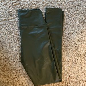 7 for All Mankind Faux Leather Green Small